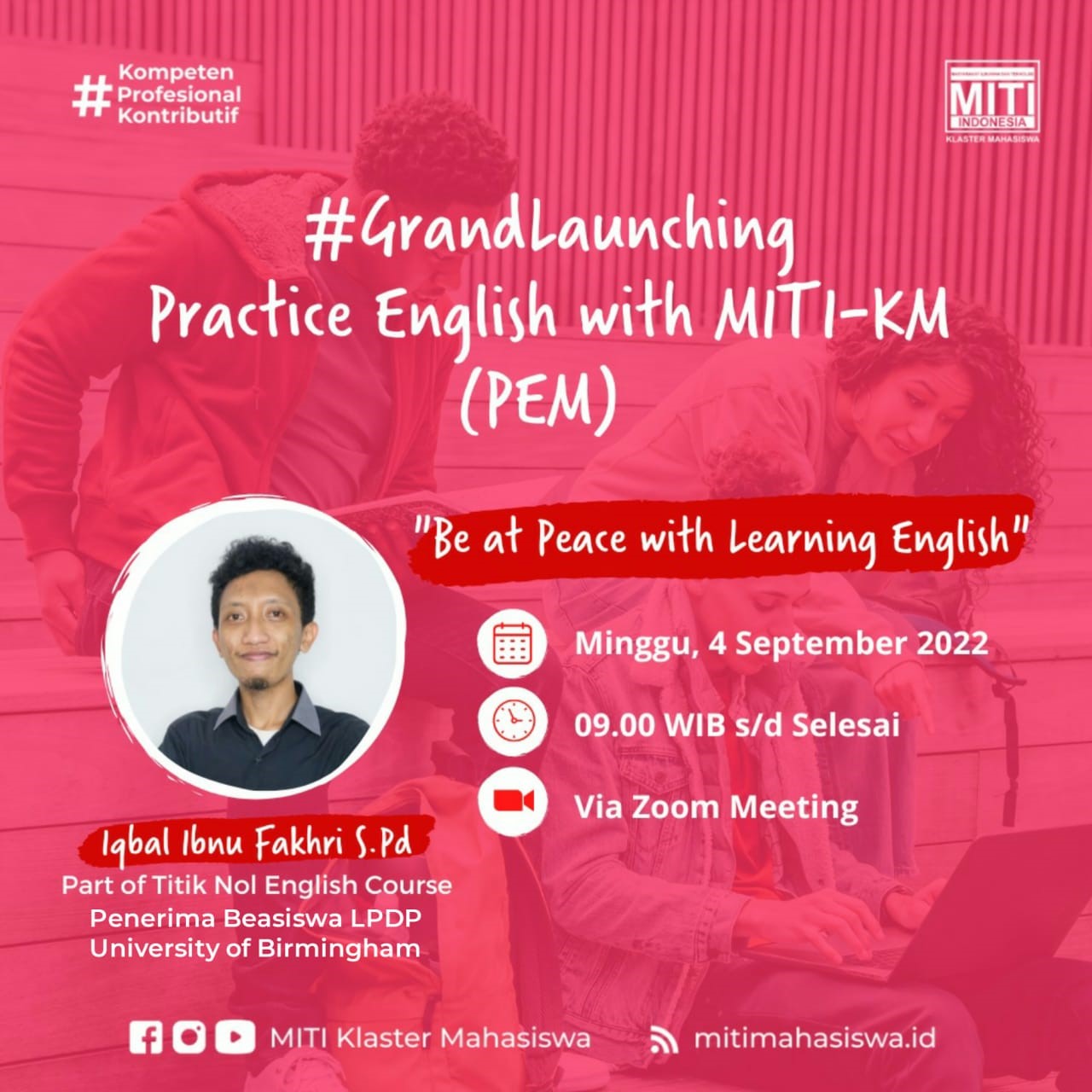 Practice English with MITI-KM (PEM): Terobosan Baru Belajar Bahasa Inggris
