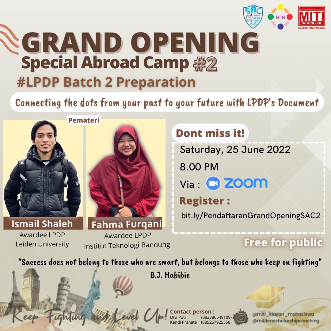 Read more about the article Grand Opening SAC Batch 2 #LPDP Preparation